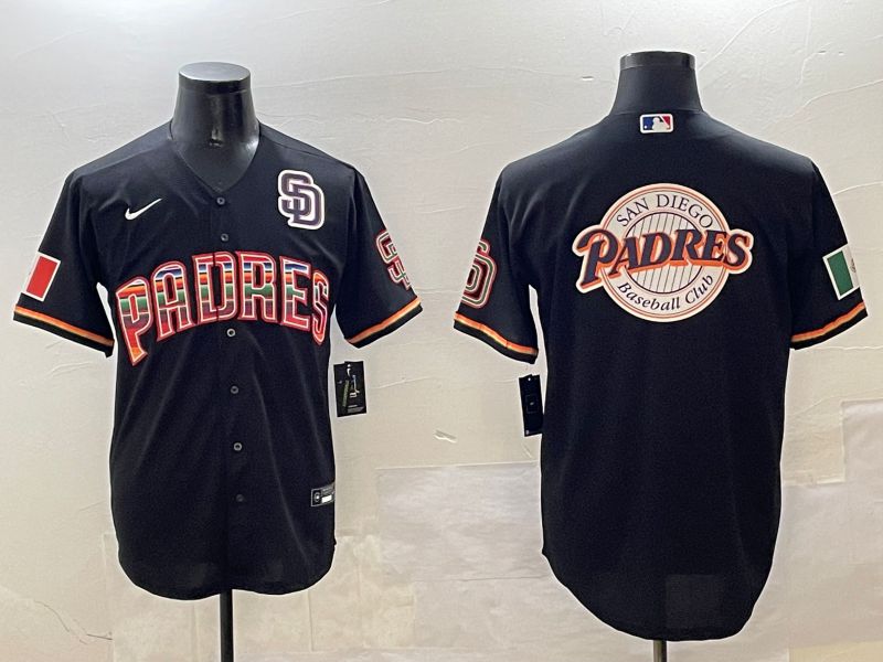 Men San Diego Padres Blank Black Fashion Game 2025 Nike MLB Jersey style 11->san diego padres->MLB Jersey